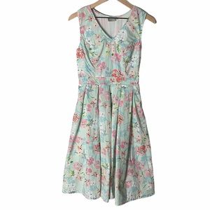 eShakti Women's Cotton Floral Dress Size Small 6